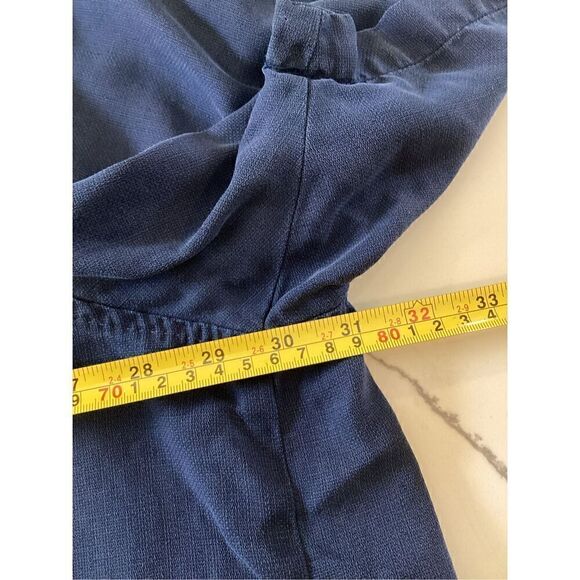 Tommy Bahama 100% Silk Button Down Sz 3XB Navy Pocket - Picture 5 of 7